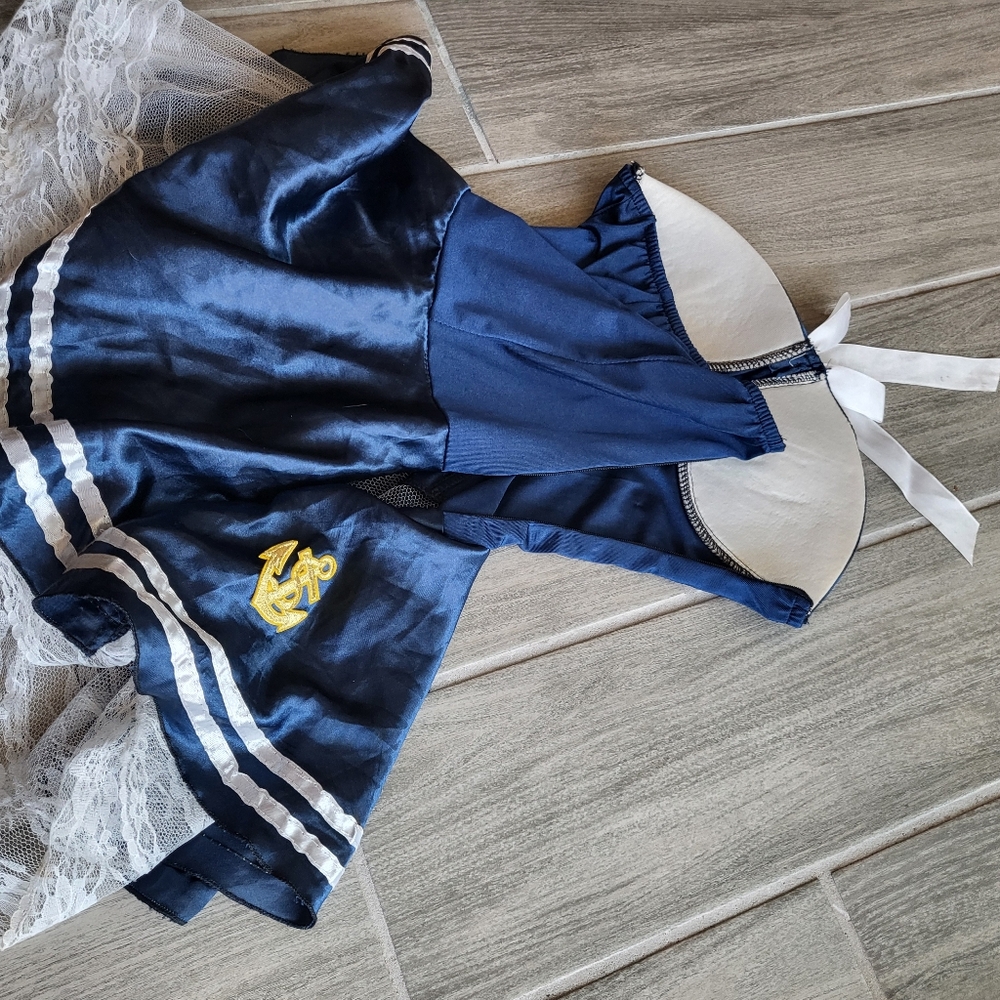Sexy Sailor navy nautical pinup cosplay Halloween Costume blue - Picture 8 of 13